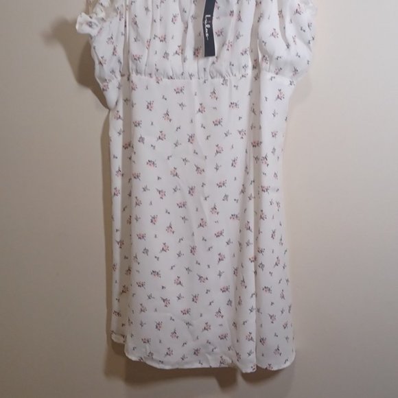 Lulus Wildflower  White Floral Print Tie-Strap Mini Dress - Picture 7 of 11